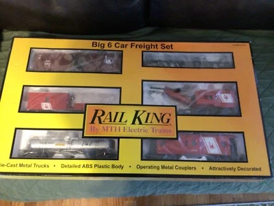 MTH Railking Jersey Central 6-carfreight set,brand new in box - Image 1 of 4