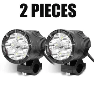 2X Motorcycle Spot Light LED Driving Headlight White Offroad UTV ATV Dirt Bike - Picture 1 of 9