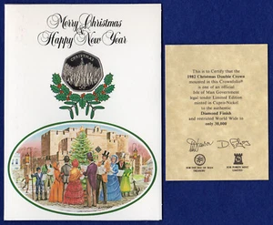 Isle of Man 1982 Christmas Diamond Finish 50p Card + COA (Ref. t6886) - Bild 1 von 8
