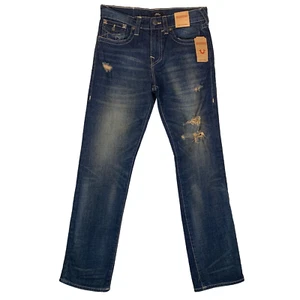 True Religion Ricky Relaxed Straight Blue Denim Jeans Men's Size W31 L34 - Picture 1 of 17