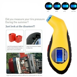 Digital LCD Tire Air PSI Pressure Guage Meter Tester Tyre Gauge For Car Truck US - Picture 1 of 13