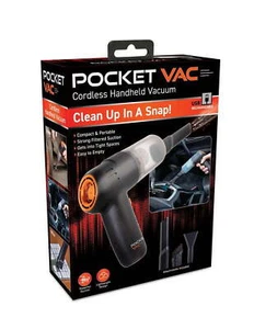 Pocket Vac Rechargeable Portable Handheld Vacuum w/Accessories, As Seen on TV - Picture 1 of 12