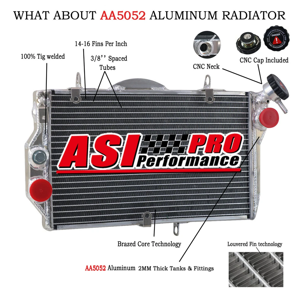 Aluminum Radiator for 97-03 Honda CBR1100 CBR1100XX Blackbird Fuel Injected Foto 1 de 4