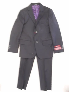 Traje de lana Borgatchi azul marino oscuro ajustado y clásico para niños tallas 7-20 - Imagen 1 de 9