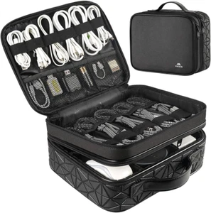 Cord Organizer Bag, Large Electronics Organizer Travel Case Cable Storage for El - Picture 1 of 7