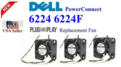 3x Replacement Fans for Dell PowerConnect 6224 6224F (TK308, RN856) - Image 1 of 4