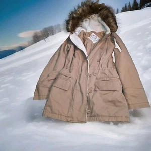 Damen Parka Jacke Marke Garage Gr. M Canvas mit Kunstfell abnehmbare Kapuze NEU - Bild 1 von 16