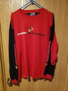 CAMISA DE ATAQUE DEPORTIVA DE MANGA LARGA CHICAGO BLACKHAWKS XL NHL ROJA/NEGRA - Imagen 1 de 7