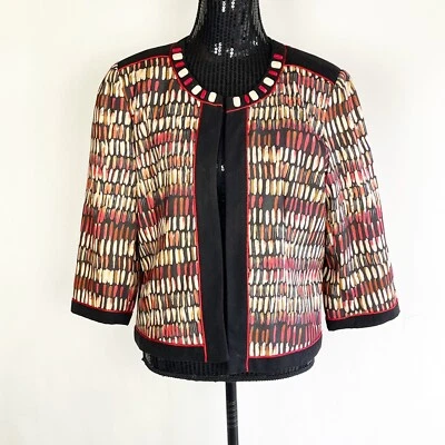 Chaqueta Blazer Ivy Chic New York Para Mujer Talla L Cuentas Grandes Multicolor De Colección Foto 1 de 4