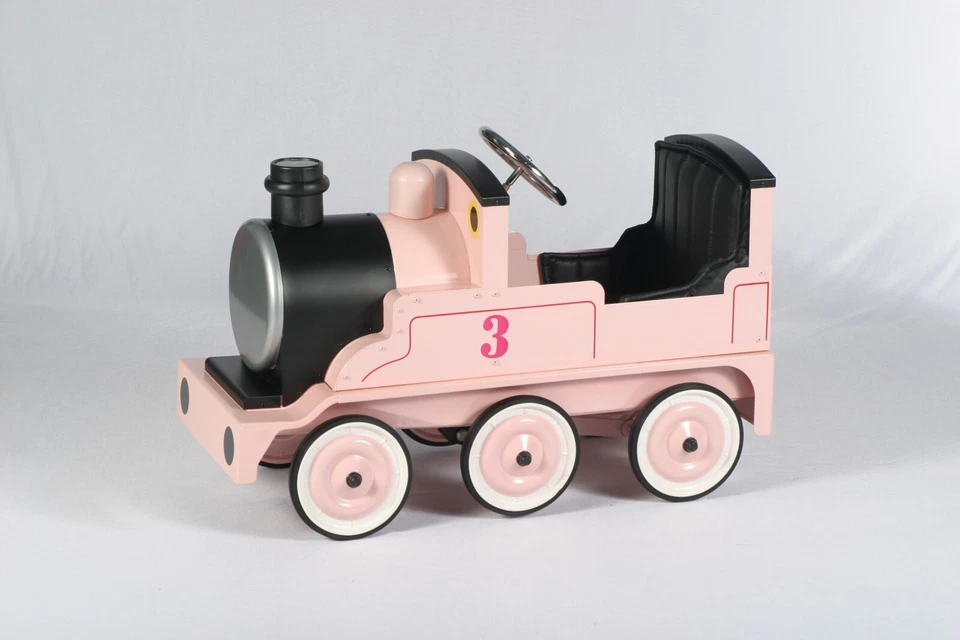 Coche de pedales de tren de metal estilo vintage clásico rosa - tamaño completo elección de regalo perfecta Foto 1 de 4