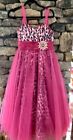 HOT PINK LEOPARD PROM PARTY PAGEANT TALENT DRESS