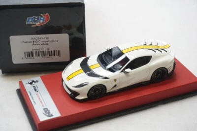 1/43 BBR FERRARI 812 COMPETIZIONE CUPÉ AVUS BLANCO/AMARILLO CUERO BASE ROJO 10 N MR Foto 1 de 4
