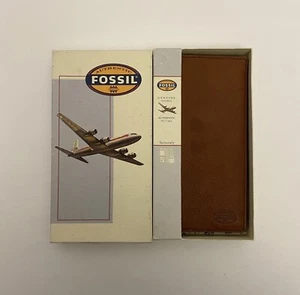 Fossil Brown Leather Secretary Wallet New In Box. - Picture 1 of 8