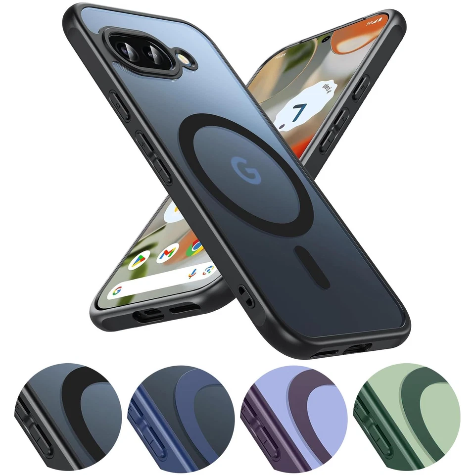 COOLGADGET MagSafe Hülle für Google Pixel Schutzhülle Silikon Hard Case Kameraschutz matt