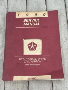 1990 Chrysler Dodge Ram Van Wagon Rear Wheel Drive Repair Shop Service Manual - Foto 1 di 2