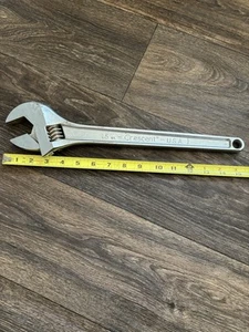 Crescent Crestoloy 15" Adjustable Wrench Vintage Made In USA Chrome Finish - Picture 1 of 6