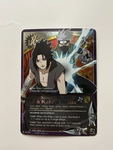 Naruto TCG CCG Sasuke Uchiha & Kakashi Hatake Card Foil Promo English Near Mint - Picture 1 of 4