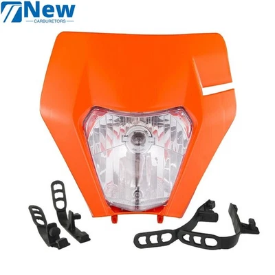 Motocross Headlight For KTM EXC XC XCW SX SXF 125 250 300 350 450 500 503 Orange - Изображение 1 из 4