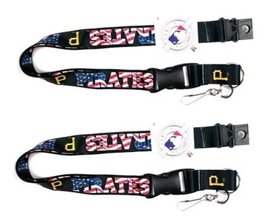 Pittsburgh Pirates MLB Stars & Stripes Lanyard 2 Pack - Image 1 of 2