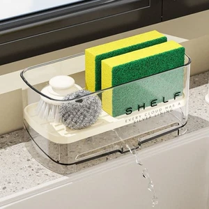 Transparent Faucet Storage Rack Kitchen Sink Rack Kitchen Supplies - Picture 1 of 10