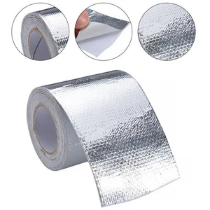 Silber Auspuff Heat Wrap Krümmer Downpipe Hochtemperatur Bandage Tape - Bild 1 von 16