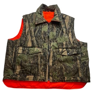 Vintage Winchester Trebark Conceal Camo Orange Reversible Vest Men's Size XL - Picture 1 of 4