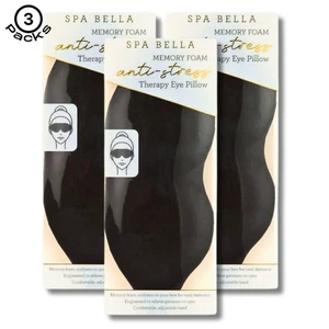 3 - SPA Bella Black Memory Foam Anti-Stress Therapie Augenkissen Schlafmaske schwarz - Bild 1 von 6