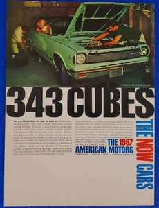1967 AMERICAN MOTORS CORPORATION AMC "RAMBLER AMERICAN" W/ TYPHOON V-8 PRINT AD - Picture 1 of 1