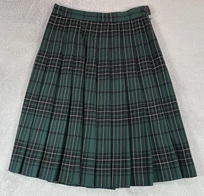 Falda vintage Jones New York para mujer 4P verde a cuadros tartán lana plisada falda escocesa EE. UU. Foto 1 de 4