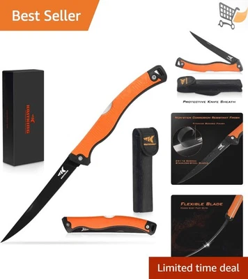 Folding Fillet Knife Stainless Steel Blade Camping Hunting Razor Sharp Compact - Image 1 of 4