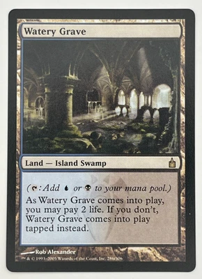 MTG Watery Grave Ravnica: City of Guilds Dual Land Vintage Magic (non-foil) - Image 1 of 4