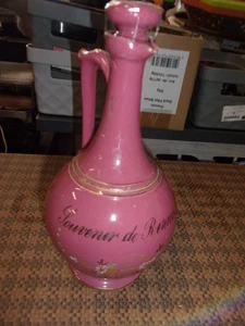 belle carafe ceramique rose  souvenir Rennes Les Bains - Imagen 1 de 6