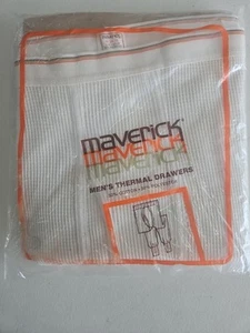 Vintage Maverick Men’s Thermal Drawers Long John’s NOS L 34-36 Beige - Picture 1 of 5
