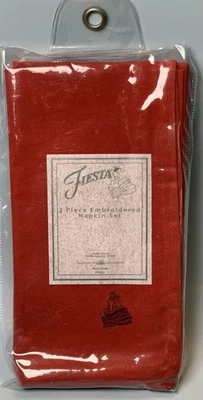 Red Fiestaware Cloth Napkins  Set Of 6 For Holidays Christmas New - Image 1 of 2