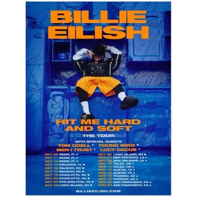 Billie Eilish Hit Me Hard And Soft Tour 2024 2025 Poster