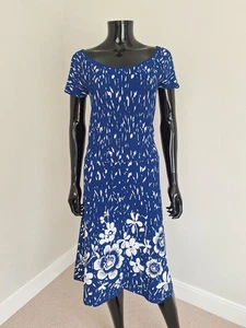 Abito Luisa Spagnoli firmato maglia midi elasticizzato floreale tg. L - Foto 1 di 6