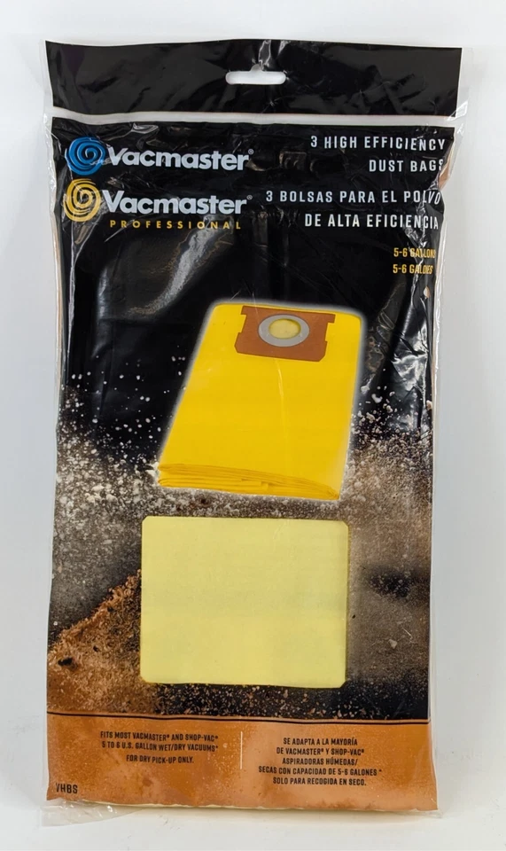 Bolsa de aspiradora de polvo de alta eficiencia Vacmaster VHBS 5-6 galones paquete de 3 - NUEVA Foto 1 de 4