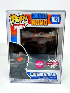 Godzilla vs Kong - Kong with Battle Axe 1021 Flocked SE Funko Pop with Protector - Picture 1 of 6