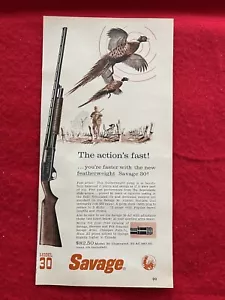 Vintage 1959 Print Ad Savage Model 30 Featherweight Pump Werbung - Bild 1 von 7