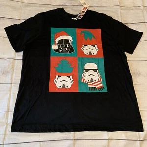 Star Wars Mens Size 4XL XXXXL Christmas Graphic T Shirt Short Sleeve Black - Picture 1 of 7