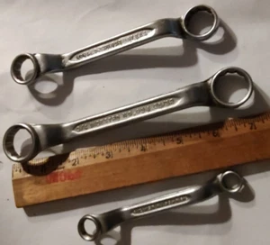 Set of 3 INDESTRO Super 12pt Box End Wrench 3/4 -25/32- 3/8- 7/16-5/8-11-16 USA - Picture 1 of 6