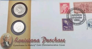 US Mint LOUISIANA PURCHASE COLLECTION 2002 D Quarter & Nickel Original Pack - Picture 1 of 4