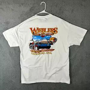 Harley Davidson 2005 Wiebler's Quad Cities Davenport IA T-Shirt Mens White Sz XL - Picture 1 of 5