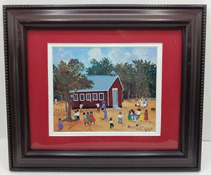 Jackie Haliburton Artwork "One Room School" Matted and Framed - Picture 1 of 13