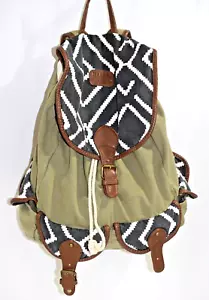 Mochila ajustable BILLABONG Boho tribal unisex con cordón azteca angustiada - Imagen 1 de 7