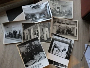 7x Grandes photos Argentiques 1949-1950 Stand exposition SWEDA + Salon CNIT 1959 - Foto 1 di 9