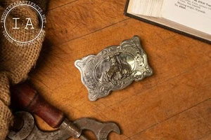 Fibbia per cintura rodeo nichelata - Foto 1 di 3