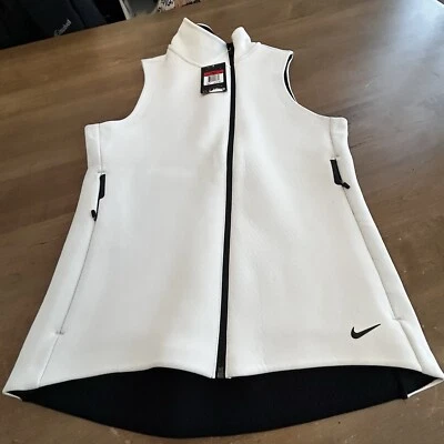 NUEVO CON ETIQUETAS CHALECO NIKE AUTÉNTICO MUJER THERMA-FIT ESFERA BLANCO 718910-151 Entrenamiento L Foto 1 de 4