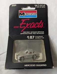 Monogram Mini Exacts #2029 1950's Silver Mercedes 300SL Gullwing 1:87 Scale 1989 - Picture 1 of 2