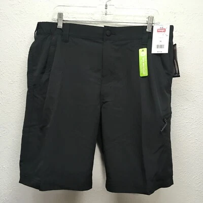 Wrangler Field Utility Shorts Mens 42 Black Relaxed Fit Zipper Cargo 10" Inseam - Image 1 of 4